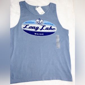 Maine Long Lake Vacation Summer Tank Top Size M